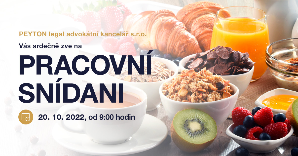 POZVÁNKA: Pracovní snídaně – Pracovněprávní aktuality a budoucí novelizace zákoníku práce 1