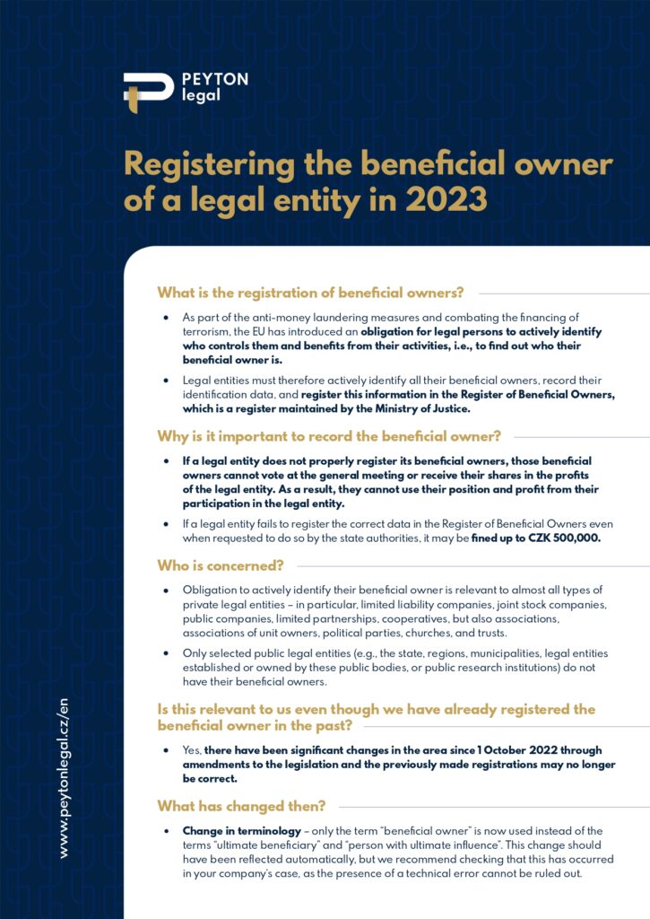 Registering the beneficial owner of a legal entity in 2023 1